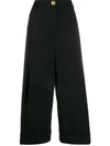 ESCADA WIDE-LEG CROPPED TAILORED TROUSERS