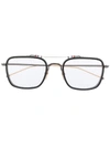 Thom Browne Rectangular-frame Eye Glasses In Black