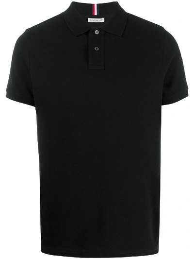 Moncler Classic Polo Shirt In 黑色