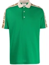 Gucci Logo Tape Polo Shirt In 绿色