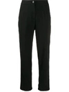 Aspesi Classic Straight Leg Trousers In Black