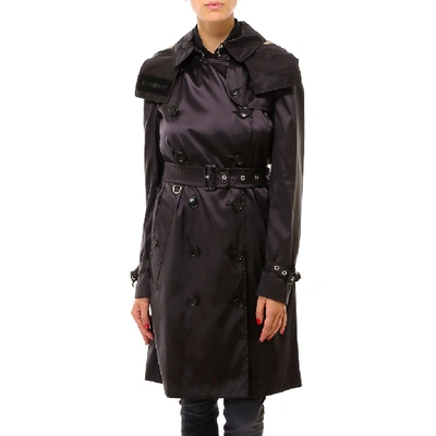 Burberry Kensington Coat In Black