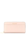 Michael Michael Kors Jet Set Zipped Wallet In Rosa