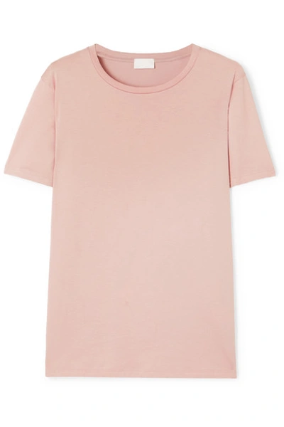 Handvaerk Pima Cotton-jersey T-shirt In Pastel Pink
