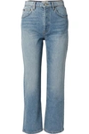 REFORMATION CYNTHIA CROPPED HIGH-RISE STRAIGHT-LEG JEANS