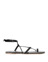 Tkees Jo Suede And Leather Sandals In Black