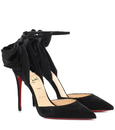 Christian Louboutin Mytheresa独家发售 — Theresa Nodo 100绒面革高跟鞋 In Black