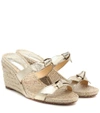 ALEXANDRE BIRMAN CLARITA LEATHER WEDGE ESPADRILLE SANDALS,P00433156