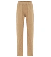 BRUNELLO CUCINELLI HIGH-RISE COTTON SKINNY trousers,P00432050