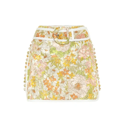 Zimmermann Super Eight Cotton-blend Miniskirt In Multicoloured