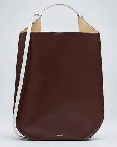 Ree Projects Helene Large Leather Shoulder Bag In Brown