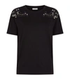 SANDRO COTTON EMBROIDERED T-SHIRT,14860340