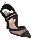 Fendi Colibri 85mm Ff Mesh Slingback High-heel Pumps In Beige