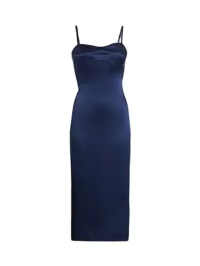 knee length dresses for ladies Lucinda V-Neck Twist Back Midi Dress Black