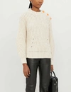 ZADIG & VOLTAIRE MARLON BUTTON-DETAIL KNITTED JUMPER,669-10175-WHMF1137F