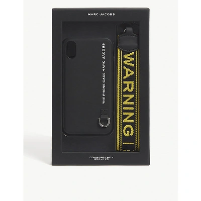 Marc Jacobs D-ring Iphone Xr Case And Warning Neck Strap In Yellow Multi