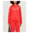 GIVENCHY LOGO-EMBROIDERED COTTON-BLEND JERSEY HOODY