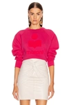 ISABEL MARANT ÉTOILE ISABEL MARANT ETOILE MILLY SWEATSHIRT IN PINK,ETOI-WK88