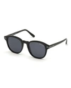 TOM FORD JAMESON ROUND ACETATE SUNGLASSES,PROD225500236