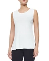 Misook Scoop-neck Knit Layering Tank In White