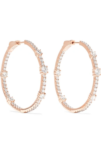 Anita Ko Collins Large 18-karat Rose Gold Diamond Hoop Earrings