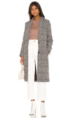 CUPCAKES AND CASHMERE OXFORD CHECKED COAT,CUPR-WO78