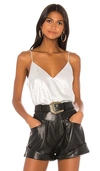Superdown Kayla Cami Top In White Metallic