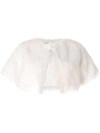 Unreal Fur Faux Fur Shawl In White