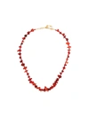 ANNI LU 18K GOLD PLATED CORAL BEADED NECKLACE
