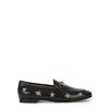 Gucci Jordaan Embroidered Leather Loafers In Black