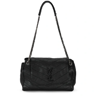 Saint Laurent Nolita Small Leather Shoulder Bag In Black