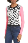 ALICE AND OLIVIA CIARA LEOPARD PATTERN SWEATER,CC911S18708