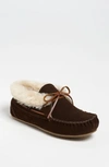 Minnetonka 'chrissy' Slipper Bootie In Chocolate Suede