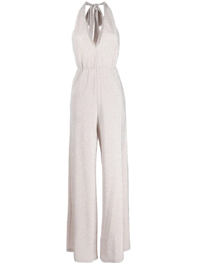 Aniye By Glitter Embellished Halterneck Jumpsuit In Rosa