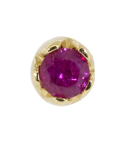 Andrea Fohrman 3.0mm Pink Sapphire Single Stud In Ylwgold