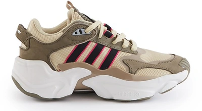 Adidas Originals Magmur Runner Mesh, Suede And Leather Sneakers In Neutrals