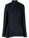 JIL SANDER SHORT ASYMMETRIC COAT