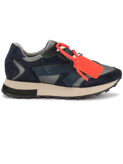 Off-white Arrow Logo Low-top Trainers In Blue