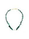 ANNI LU 18KT GOLD-PLATED INES MALACHITE NECKLACE
