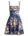 ZIMMERMANN Zinnia Linen Floral Sundress,060042156240