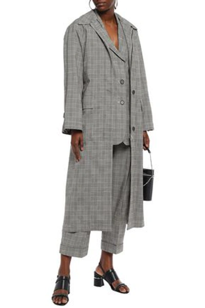 3.1 Phillip Lim / フィリップ リム 3.1 Phillip Lim Woman Prince Of Wales Checked Wool-blend Trench Coat Black