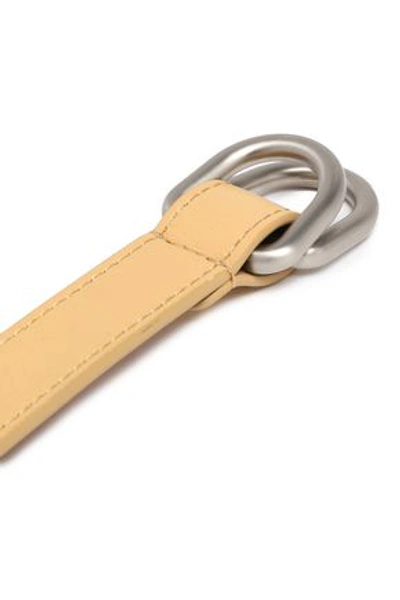 Michael Kors Leather Belt In Beige