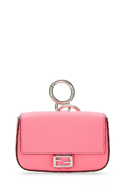 Pre-owned Fendi Pink Leather Bag Charm