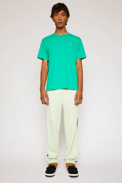 Acne Studios Nash Face Emerald Green In Classic Fit T-shirt