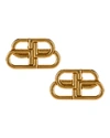 Balenciaga Logo Gold-toned Earrings In Gold