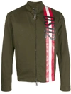 Dsquared2 Logo Stripe Jacket In Grey