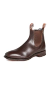 R.m.williams R.m. Williams Brown Yearling Comfort Craftsman Chelsea Boots In Rum
