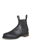 R.m.williams R.m. Williams Black Yearling Comfort Craftsman Chelsea Boots In Black