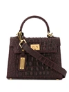 Sandra J Mini Sophie Handbag In Purple