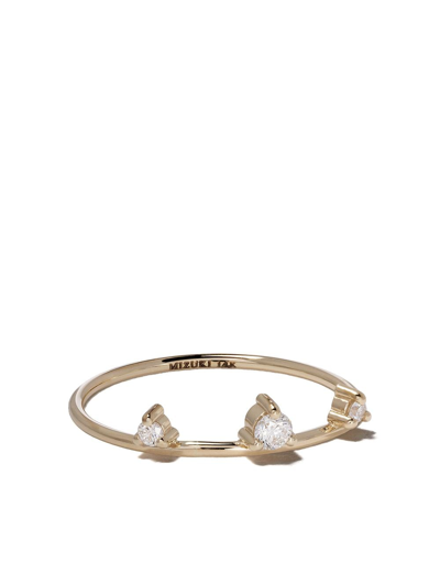 Mizuki 14kt Yellow Gold Three Diamonds Ring